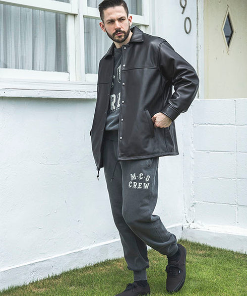 MR.OLIVE / SKOOKUM COLLABORATION / LAMB LEATHER COACH JACKET ミスターオリーブ/スクーカムコラボ / ラムレザーコーチジャケット